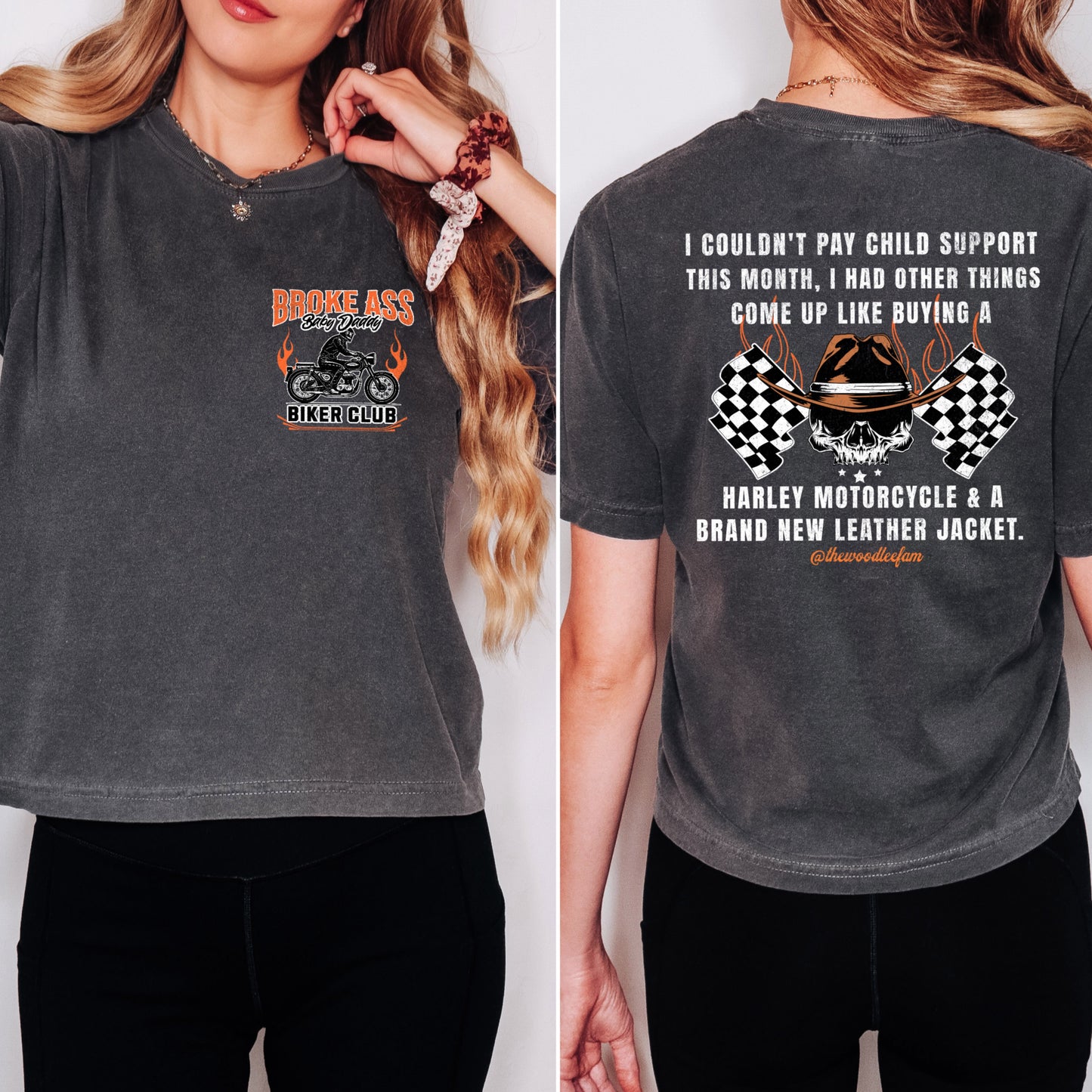 Broke Baby Daddy Vintage Biker Tee