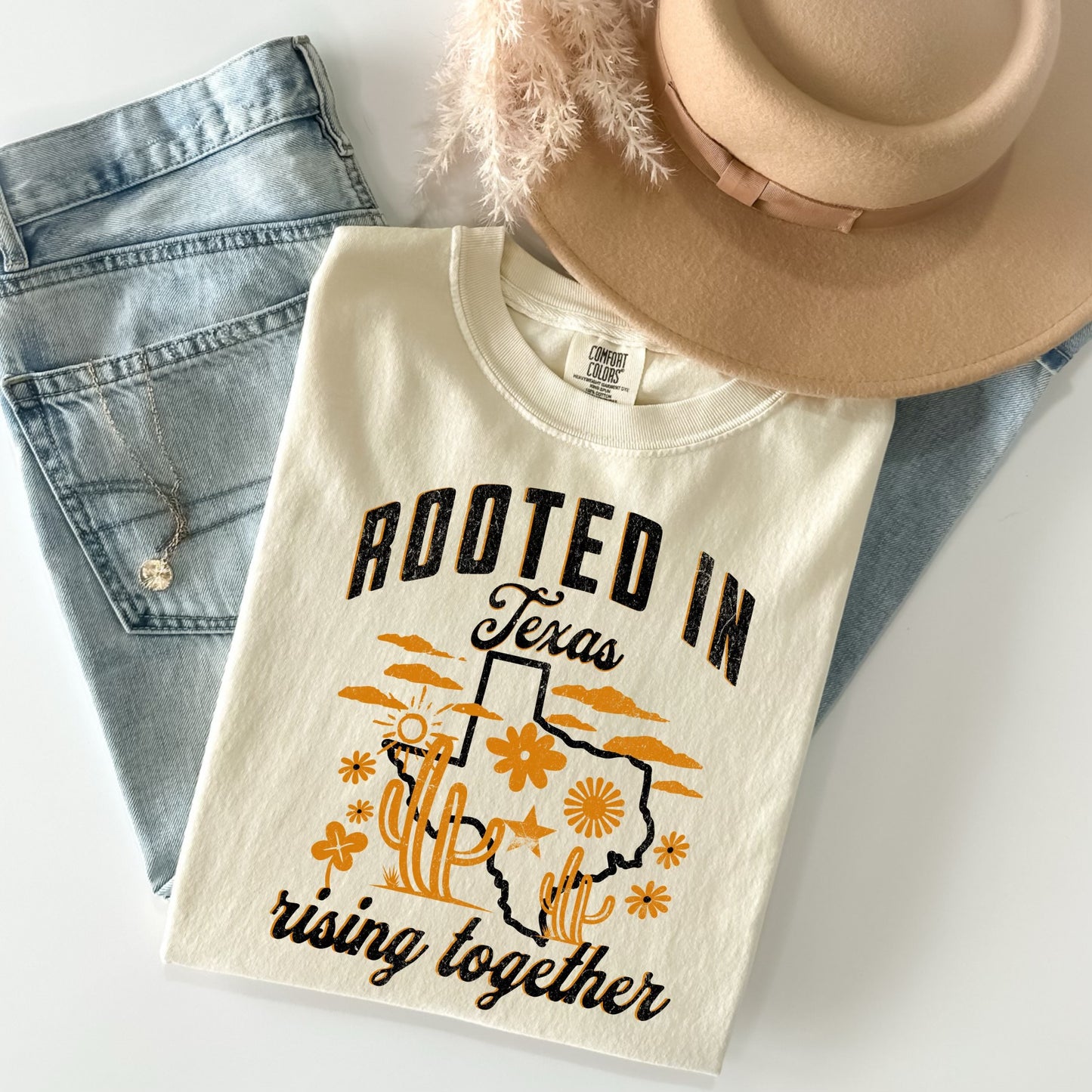 A ROOTED IN TEXAS- Flood Relief Fundraiser Tee